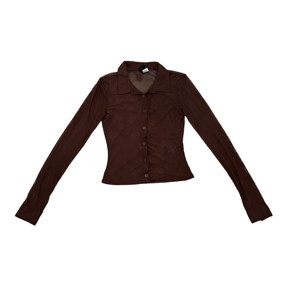 H&M sheer button up long sleeves